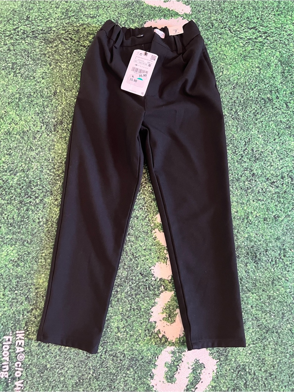 New Boys Zara Black Casual Trousers Size 7